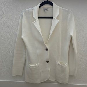 J Crew White/Cream sweater blazer